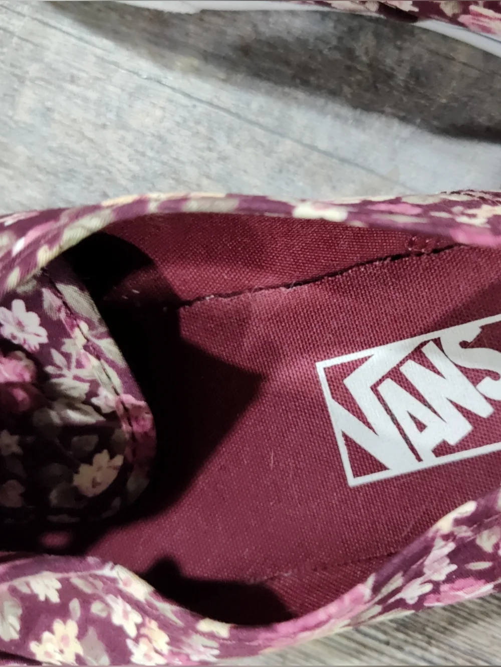 Vans Burgundy Tawny Port Floral Authentic Lo Pro Men's 7.5 / Women's 9 - Picture 11 of 11